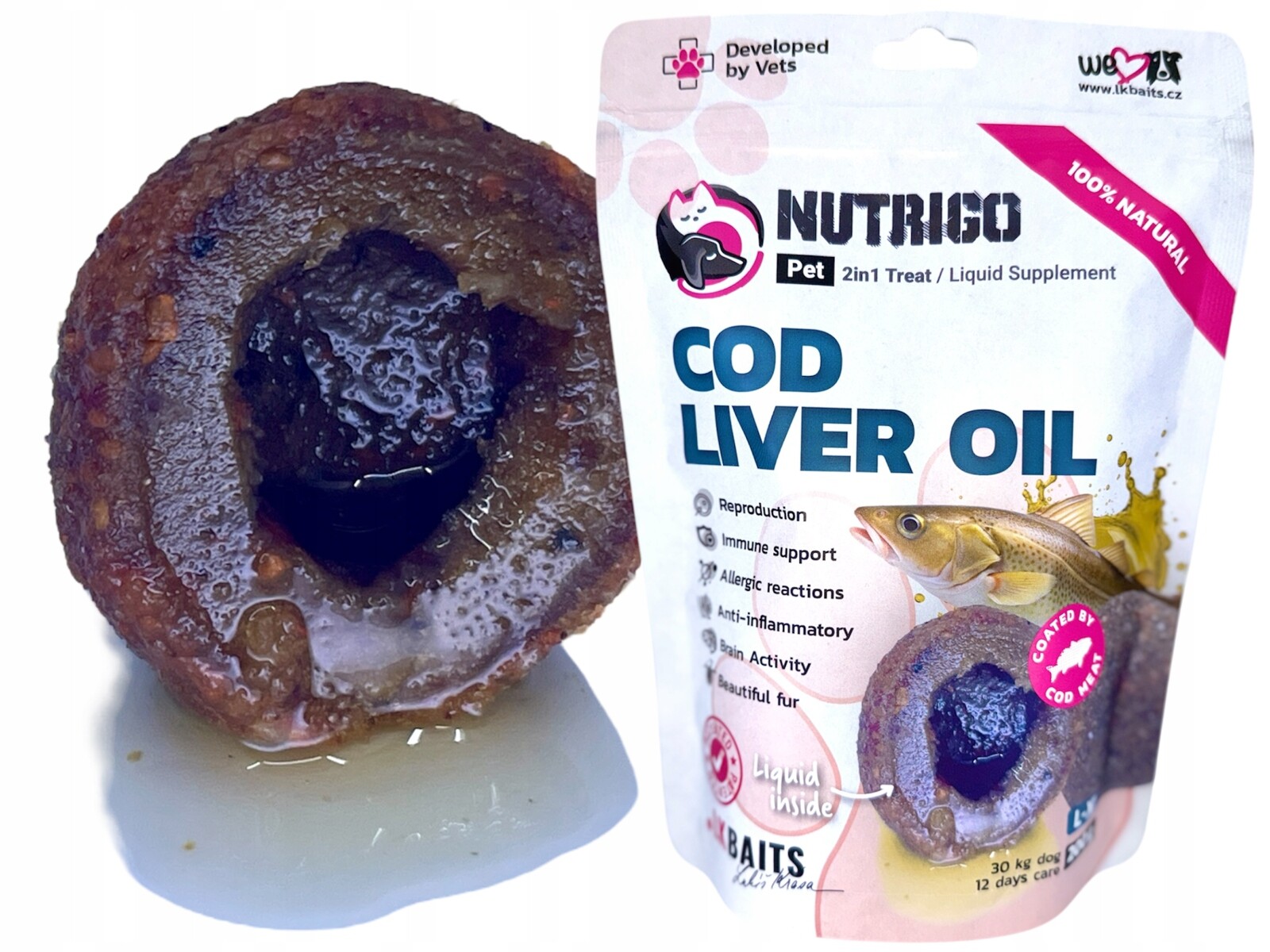 Lk Baits Pet Nutrigo Dog Supplement Cod Liver Oil,L-XL,200g