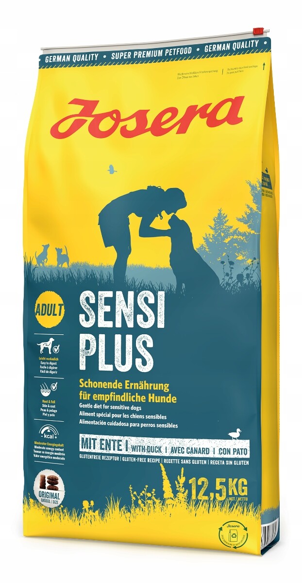 Suché krmivo pro psy Premium Josera SensiPlus s kachnou 12,5 kg