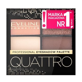 Eveline Quattro Professional Eyeshadow Palette paletka očních stínů 6 3,2 g