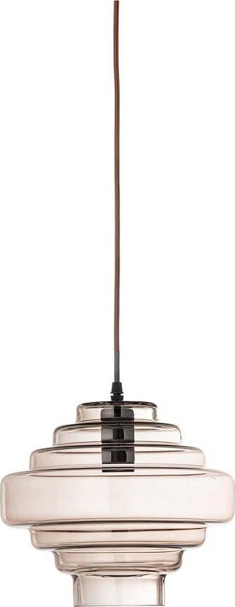 Hnědé závěsné svítidlo se skleněným stínidlem ø 27 cm Ilua – Bloomingville