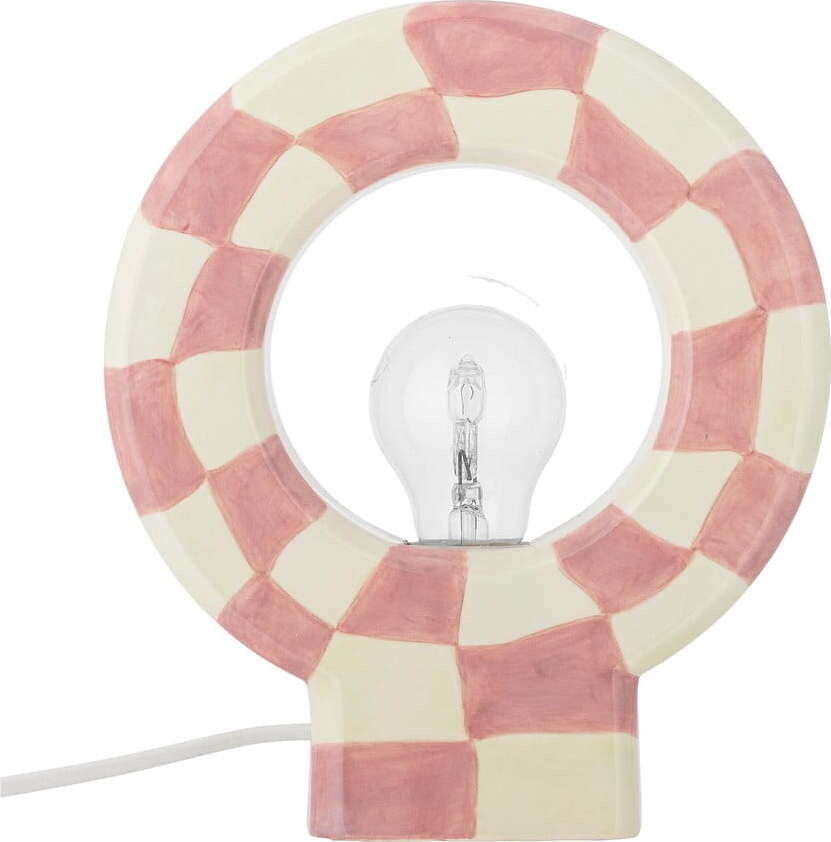 Růžová stolní lampa (výška 23,5 cm) Vialini – Bloomingville