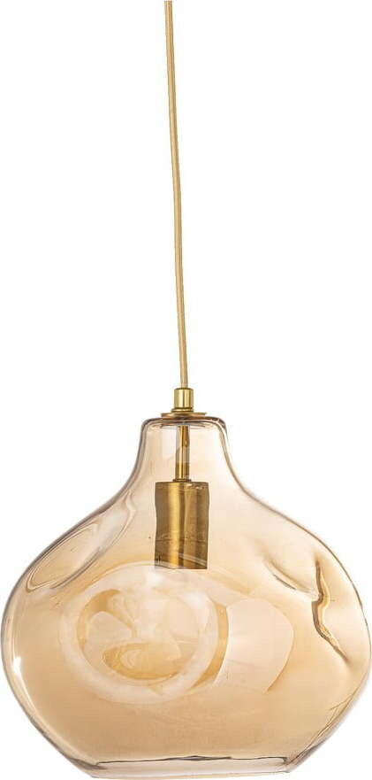 Hnědé závěsné svítidlo se skleněným stínidlem ø 30 cm Azizi – Bloomingville