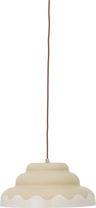Krémové závěsné svítidlo s kovovým stínidlem ø 40 cm Lacya – Bloomingville