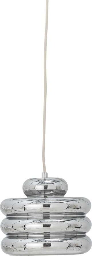 Závěsné svítidlo ve stříbrné barvě se skleněným stínidlem ø 24 cm Spike – Bloomingville