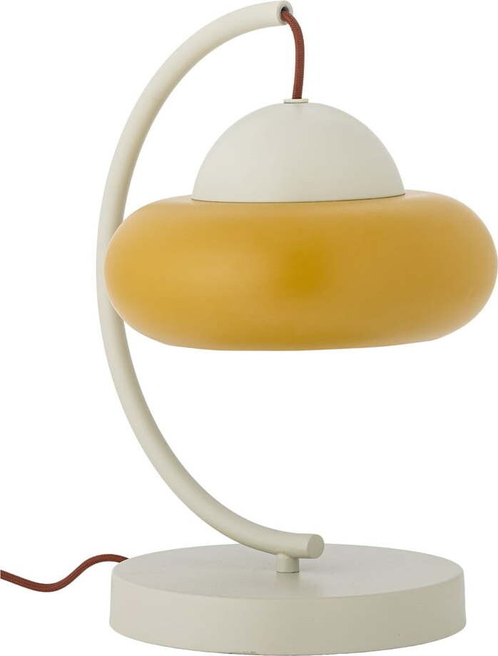 Okrově žlutá/krémová stolní lampa (výška 34,5 cm) Bubble – Bloomingville