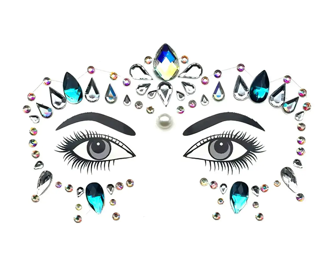 FunCo Samolepící maska Kamínky smaragd OPBH2236