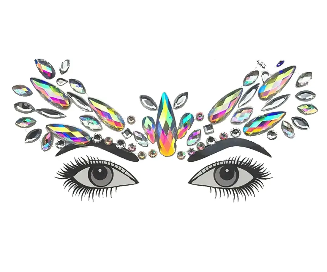 FunCo Samolepící maska Kamínky křišťál OPBH2238