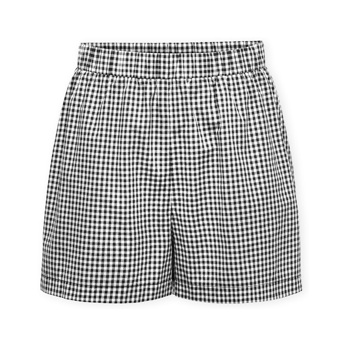 Only  Maye Check Shorts - Black/White  Černá
