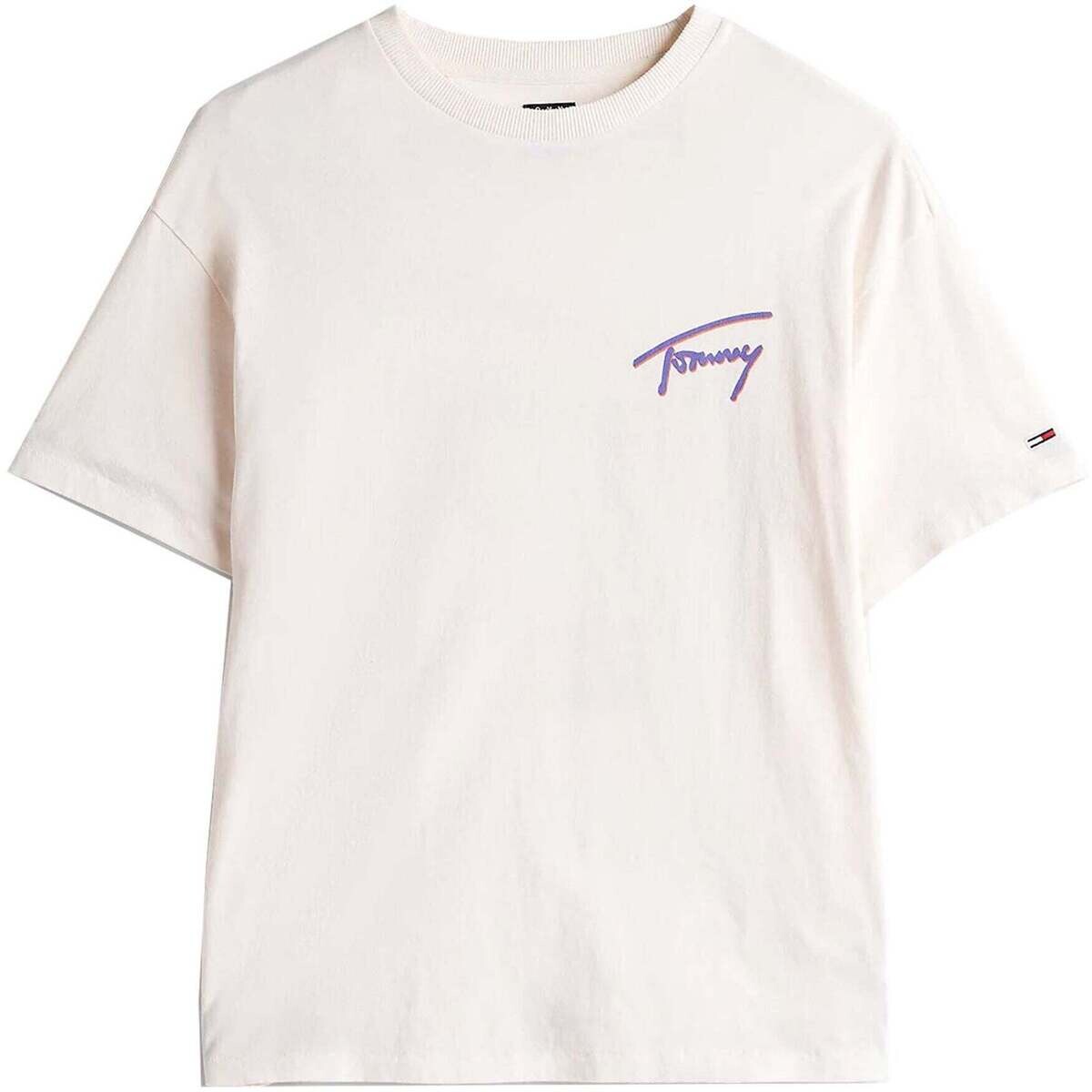 Tommy Jeans  Faded Graphic Relaxed T-Shirt Ancient Off White  Bílá