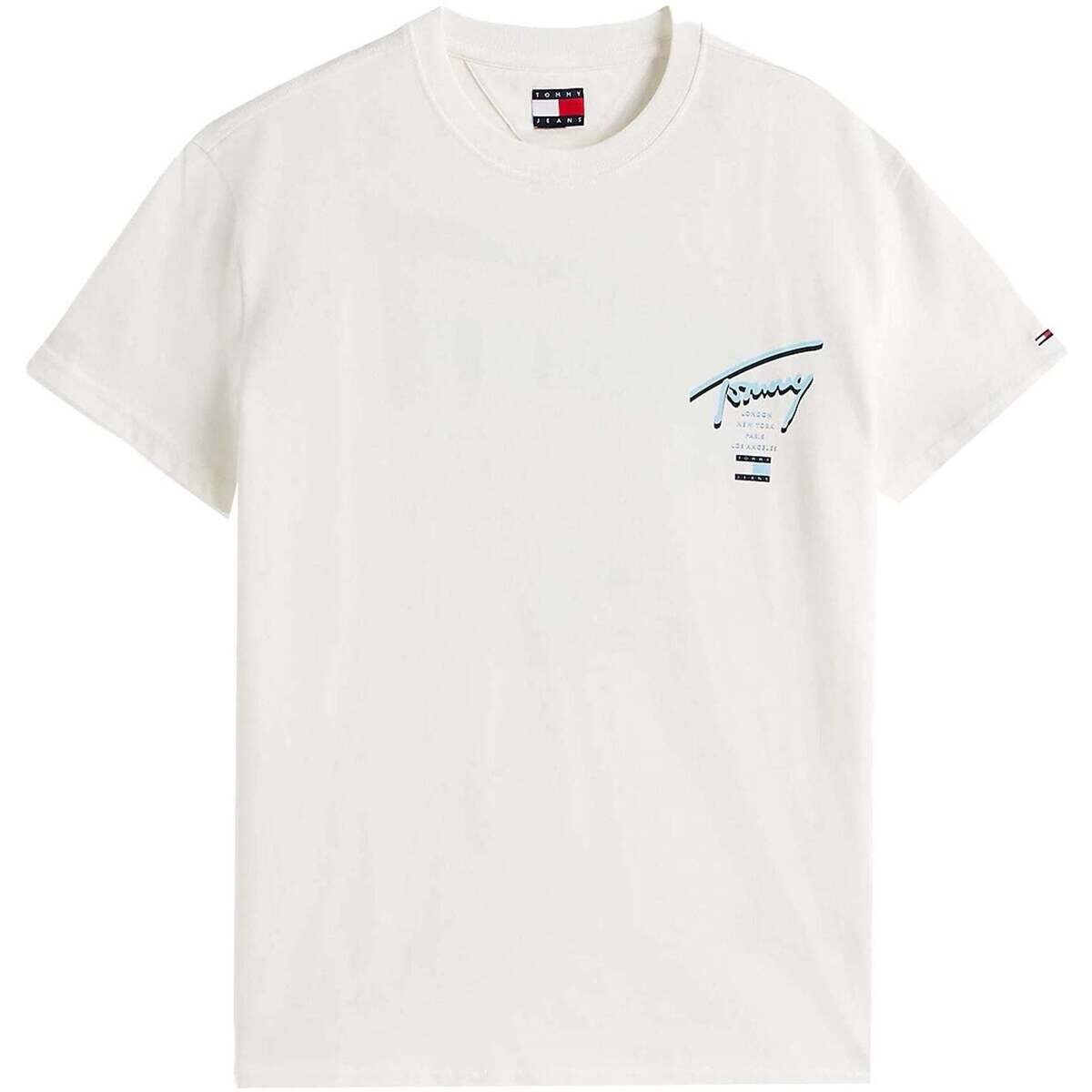 Tommy Jeans  City Graphic T-Shirt Ecru  Bílá