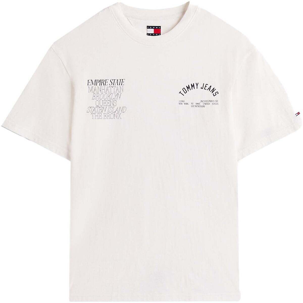 Tommy Jeans  Graphic Boroughs T-Shirt Ecru  Bílá