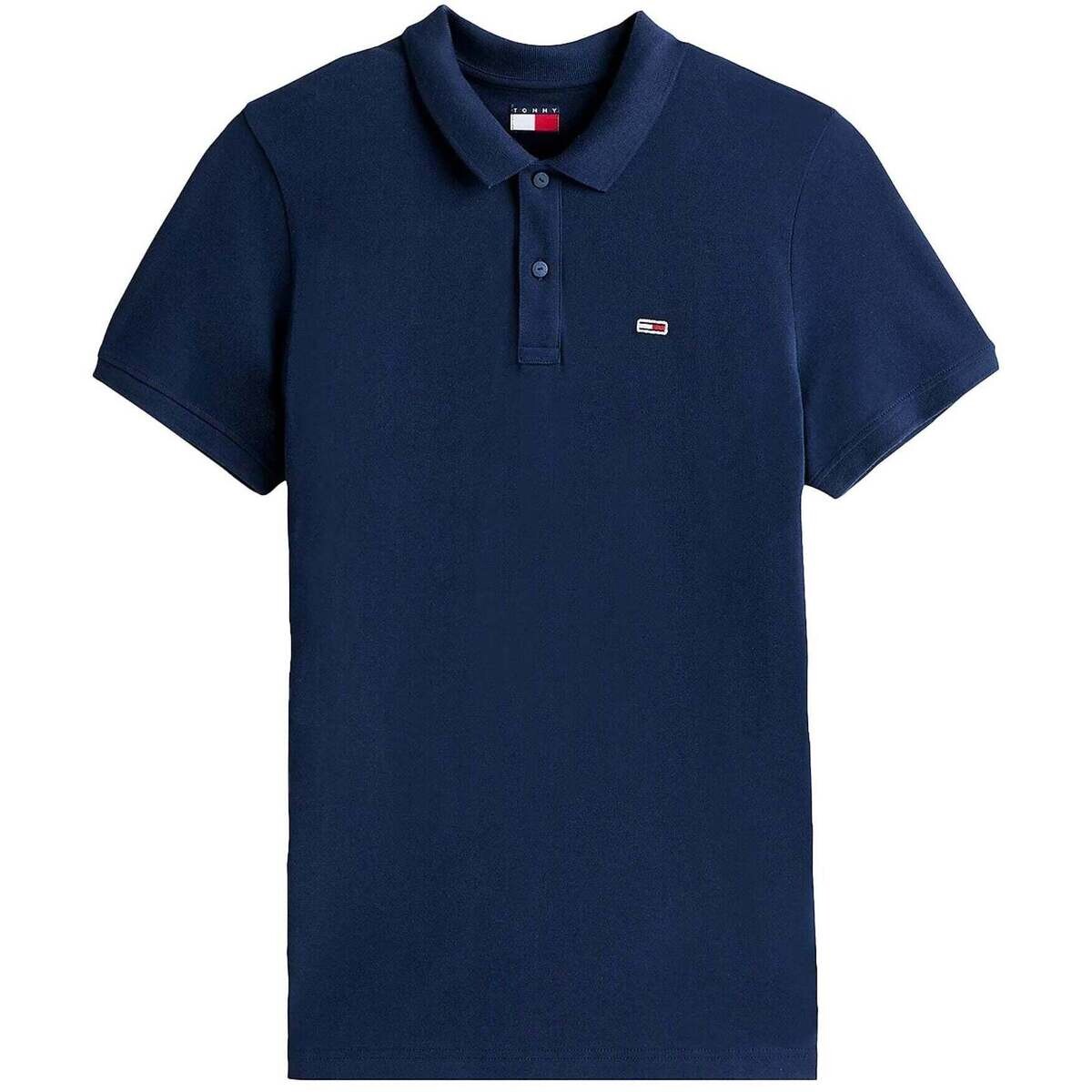 Tommy Jeans  Flag Slim Polo Shirt Dark Night Navy  Modrá