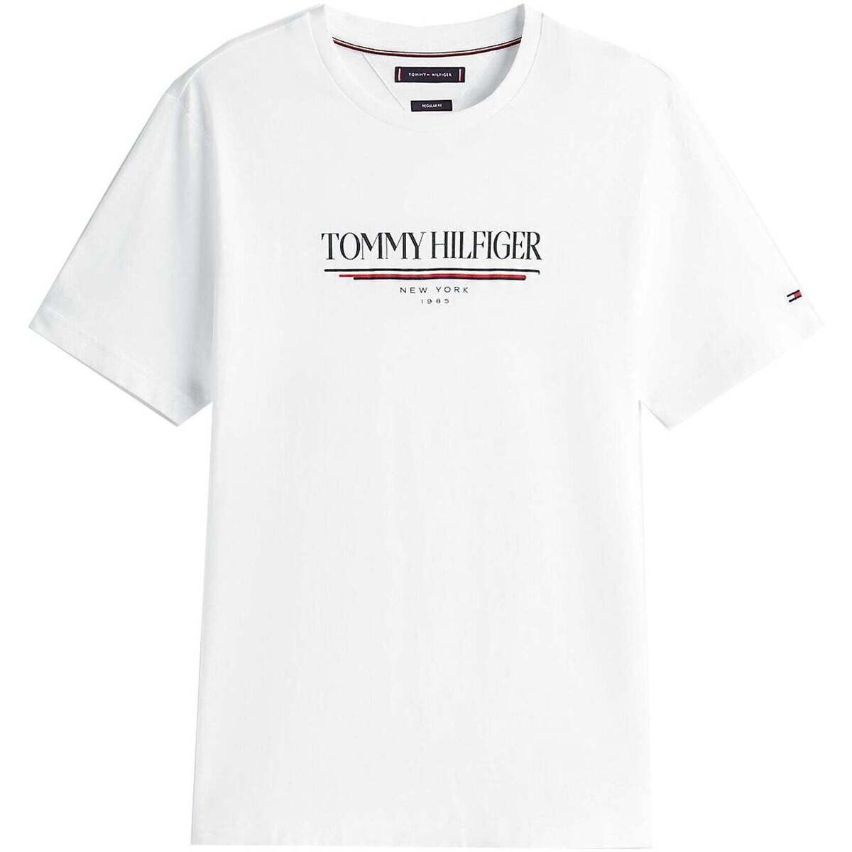 Tommy Hilfiger  Logo Crew Graphic T-Shirt White  Bílá