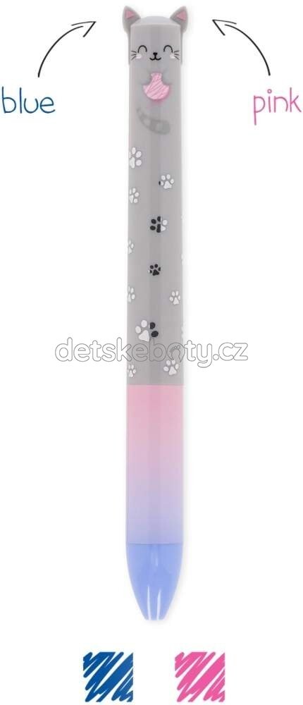 Dvoubarevná propiska Legami Two-Colour Ballpoint Pen - Click&Clack - Kitty