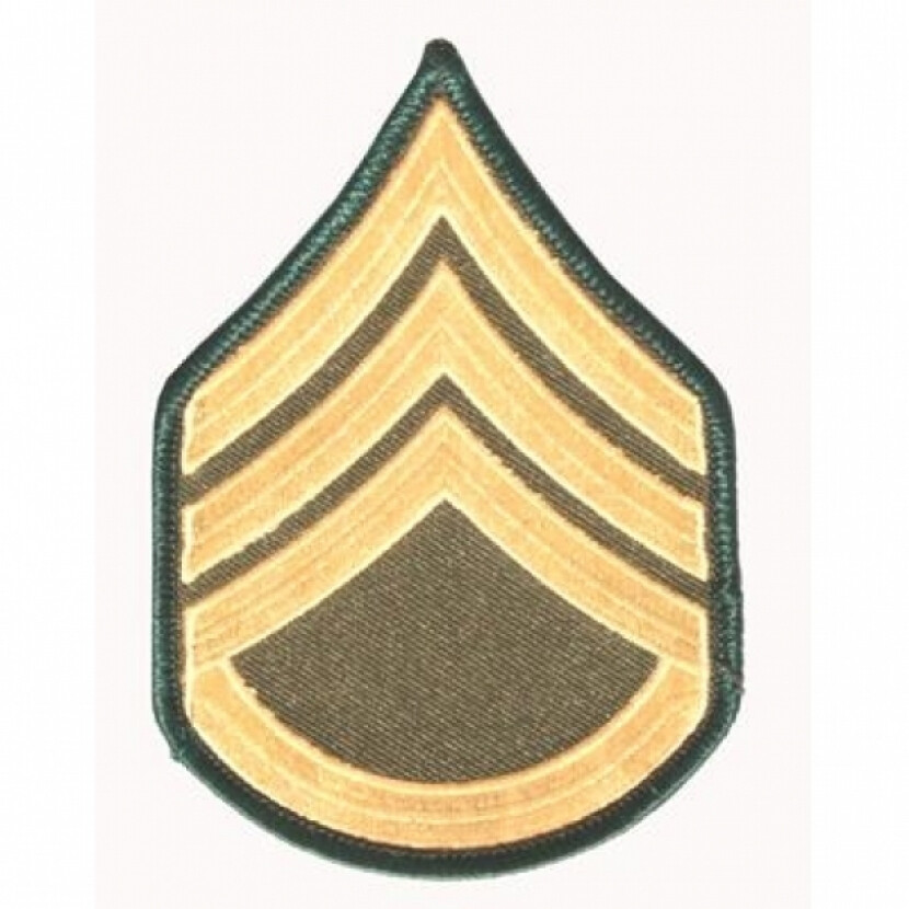 Nášivka Anton US STAFF SERGEANT - olivová-žlutá
