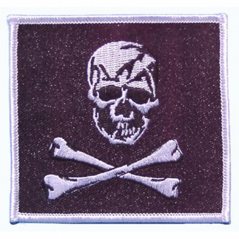 Nášivka Anton JOLLY ROGER - černá-bílá
