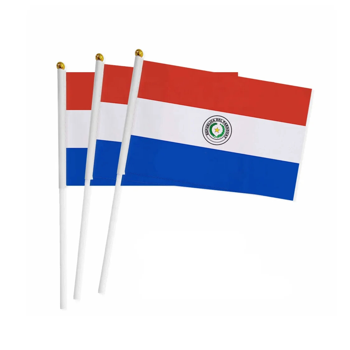 Vlajka Paraguay 14 x 21 cm na plastové tyčce