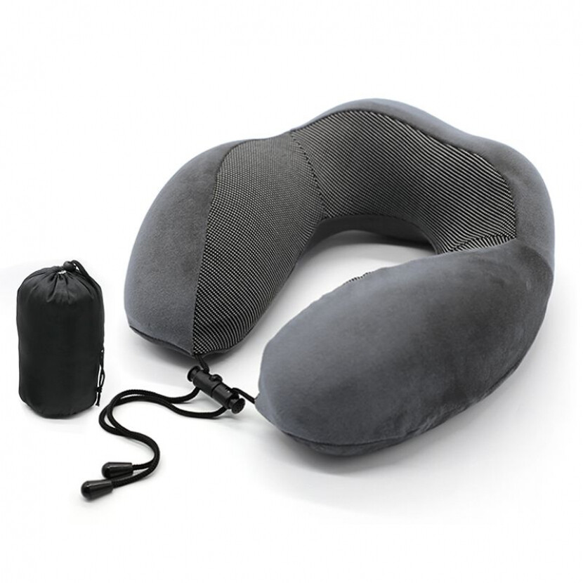 Cestovní ergonomický polštář HealMed - tmavě šedý
