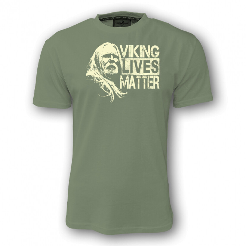 Triko Erik and Sons Viking Lives Matter 2025 - olivové, 4XL