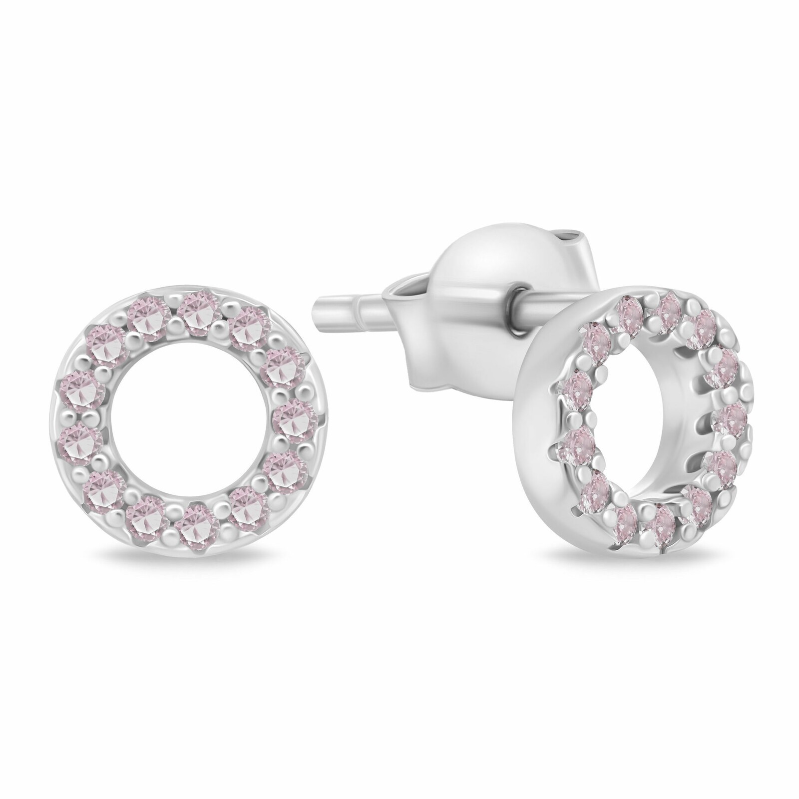 Brilio Silver Půvabné stříbrné náušnice kruhy EA102WP