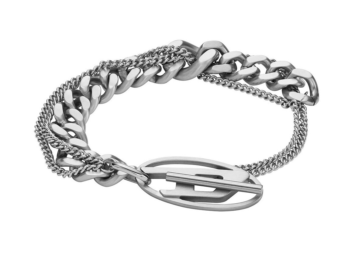 Diesel Výrazný dvojitý unisex náramek z oceli DX1550040