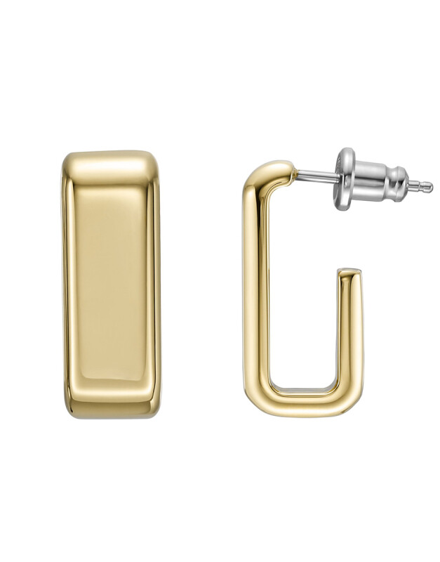 Fossil Výrazné pozlacené náušnice Archival Core JOF00974710