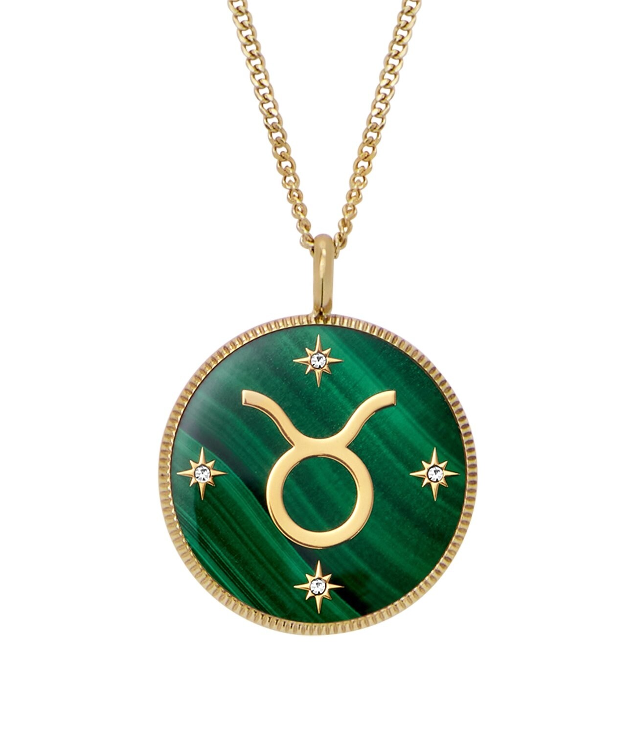 Fossil Pozlacený náhrdelník znamení Býk Written in the Stars JF04839710