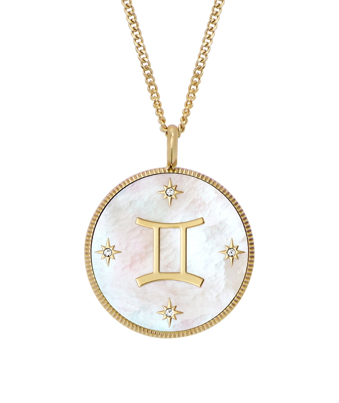 Fossil Pozlacený náhrdelník znamení Blíženci Written in the Stars JF04840710