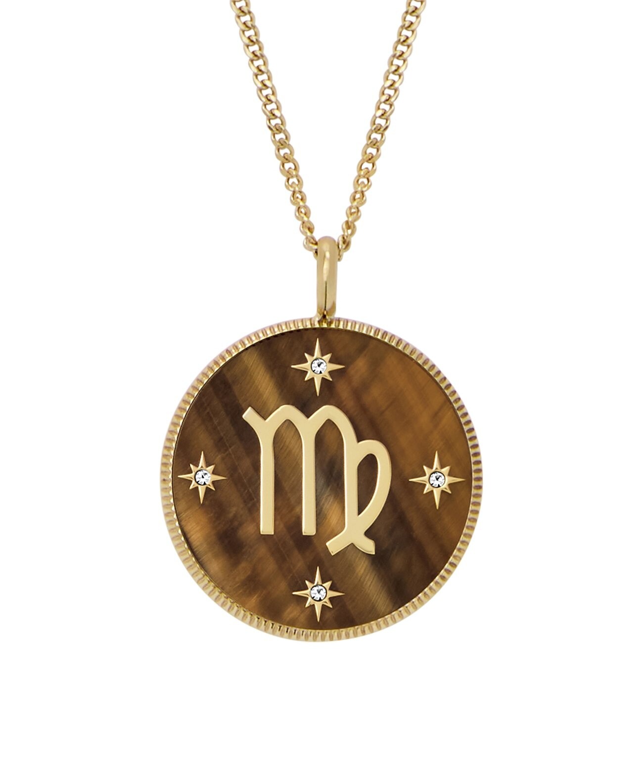 Fossil Pozlacený náhrdelník znamení Panna Written in the Stars JF04843710