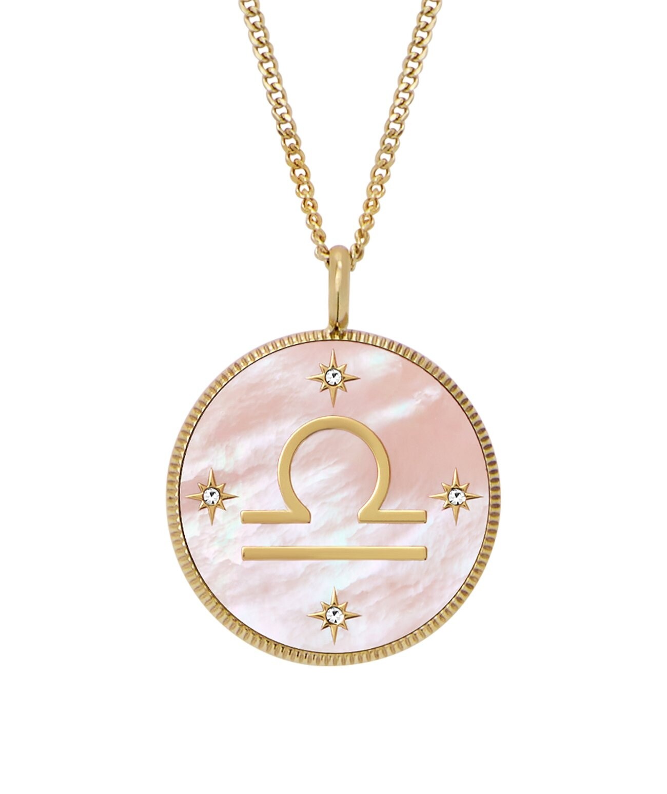 Fossil Pozlacený náhrdelník znamení Váhy Written in the Stars JF04844710