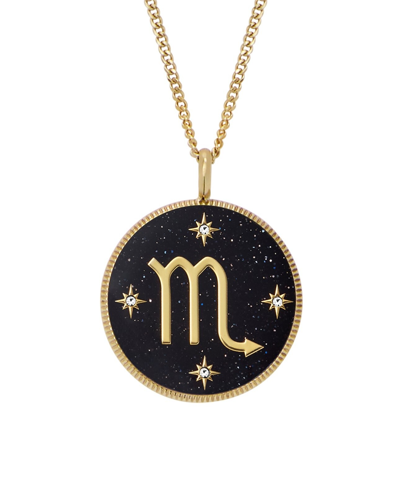 Fossil Pozlacený náhrdelník znamení Štír Written in the Stars JF04845710