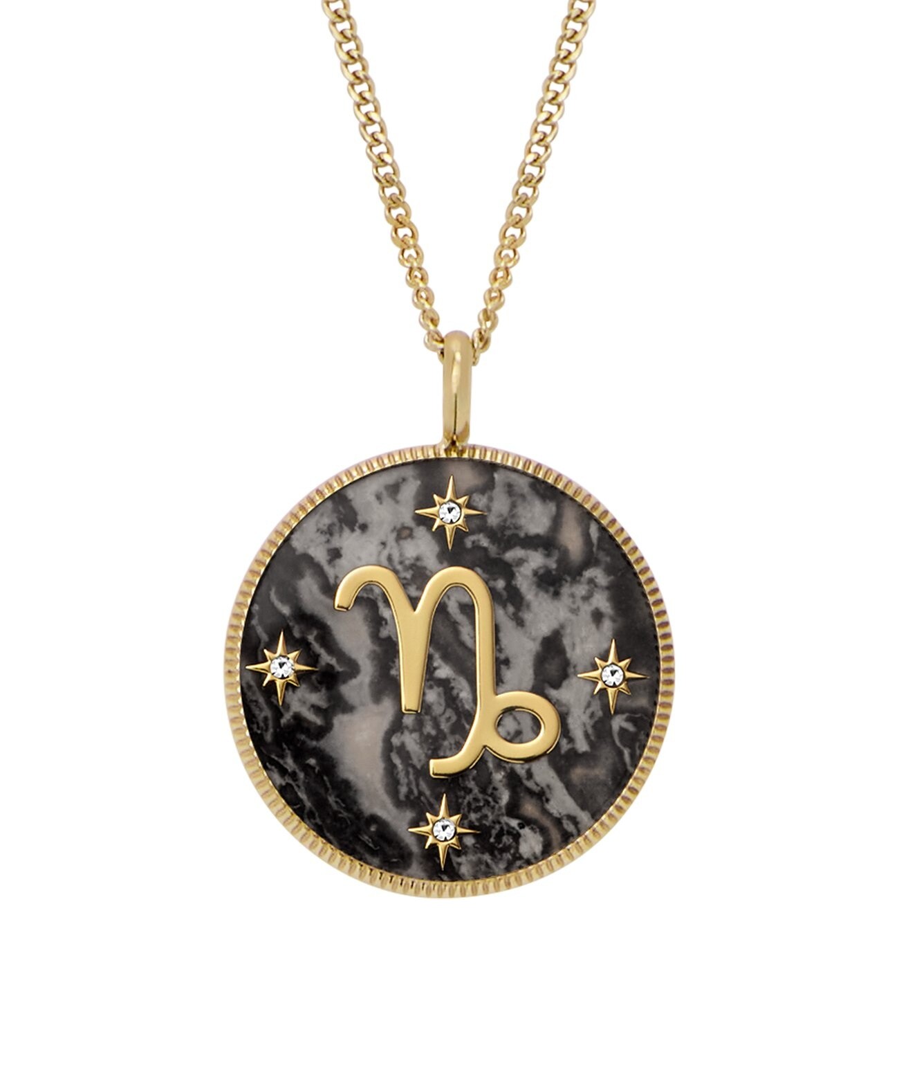 Fossil Pozlacený náhrdelník znamení Kozoroh Written in the Stars JF04847710