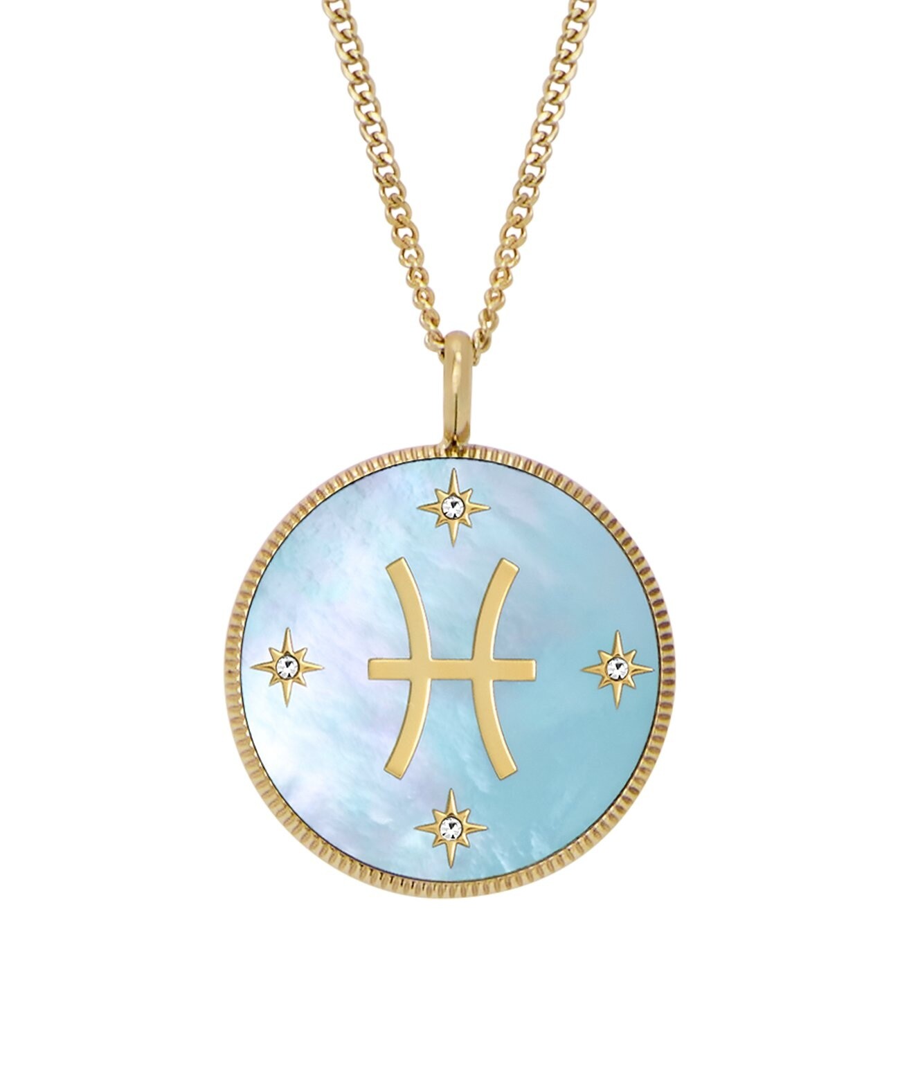 Fossil Pozlacený náhrdelník znamení Ryby Written in the Stars JF04848710