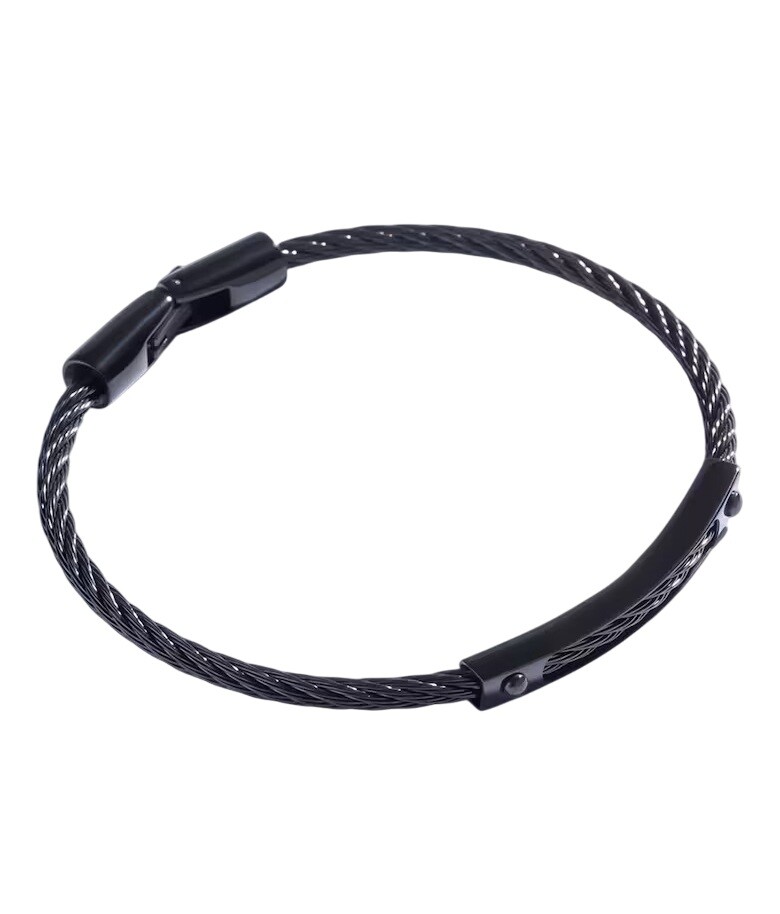 Marc Malone Černý pánský náramek z oceli MCGB5002B