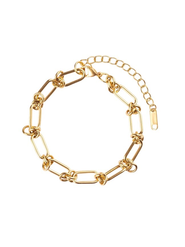 Marc Malone Dámský pozlacený řetízkový náramek MCB250189G