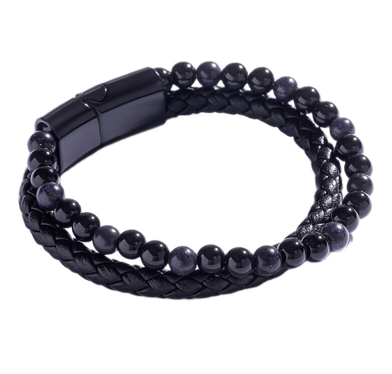 Marc Malone Stylový dvojitý náramek pro muže MCGB5034 19 cm