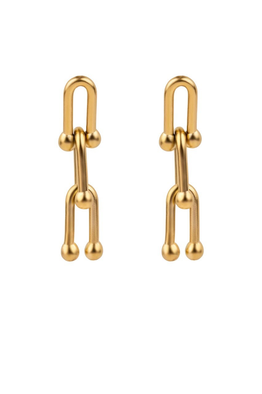 Marc Malone Úchvatné pozlacené visací náušnice Ivy Gold Earrings MCE250180G
