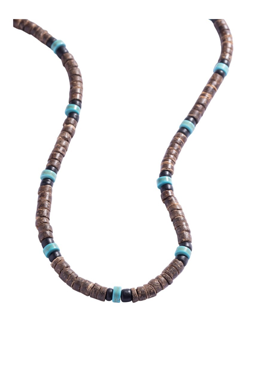 Marc Malone Korálkový náhrdelník s tyrkysem pro muže MCGN5080