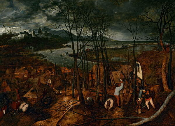 Pieter the Elder Bruegel Obrazová reprodukce The Gloomy Day (early Spring), 1565, Pieter the Elder Bruegel, 40 × 30 cm