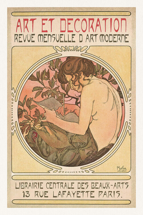 Alfons Mucha Obrazová reprodukce Art Et Decoration, Alfons Mucha, 26.7 × 40 cm