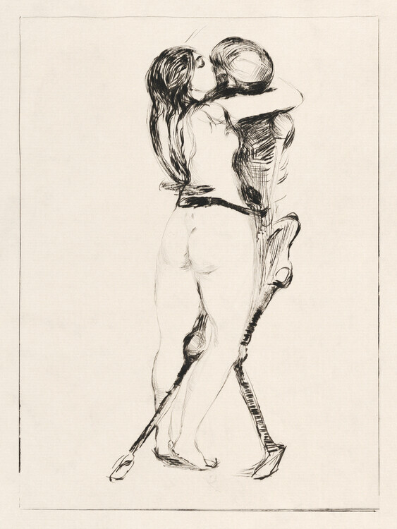 Edvard Munch Obrazová reprodukce Dancing with Death, Edvard Munch, 30 × 40 cm