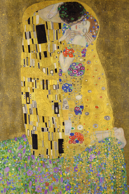 Europosters Plakát, Obraz - Gustav Klimt - The Kiss, 80 × 120 cm