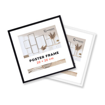 DEBEX (RAMEX) Rám na plakát 20×20 cm, Bílá – Dřevo