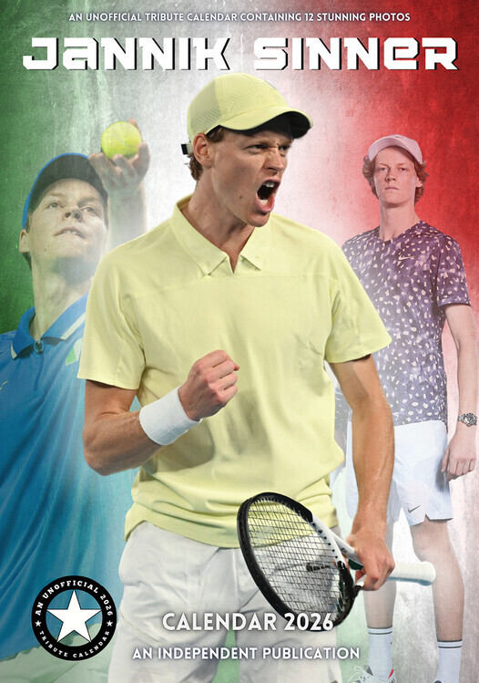 CALLDREAMS Kalendář 2026 Jannik Sinner, A3