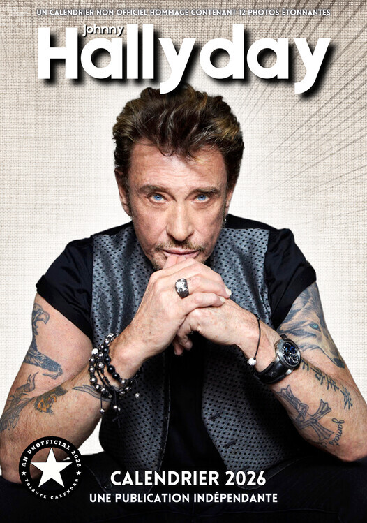 CALLDREAMS Kalendář 2026 Johnny Hallyday, A3