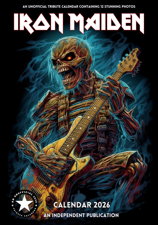 CALLDREAMS Kalendář 2026 Iron Maiden, A3