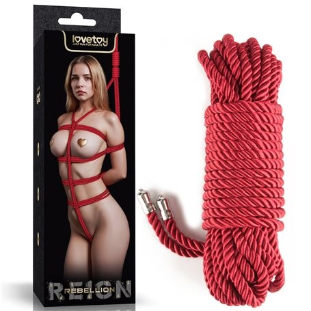 Bondage lano Lovetoy REBELLION REIGN Crimson Silky 10 m Lovetoy