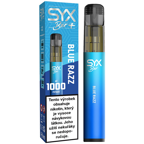 Elektronická cigareta jednorázová Syx Bar+ 1000 Bluerazz 16,5mg/ml