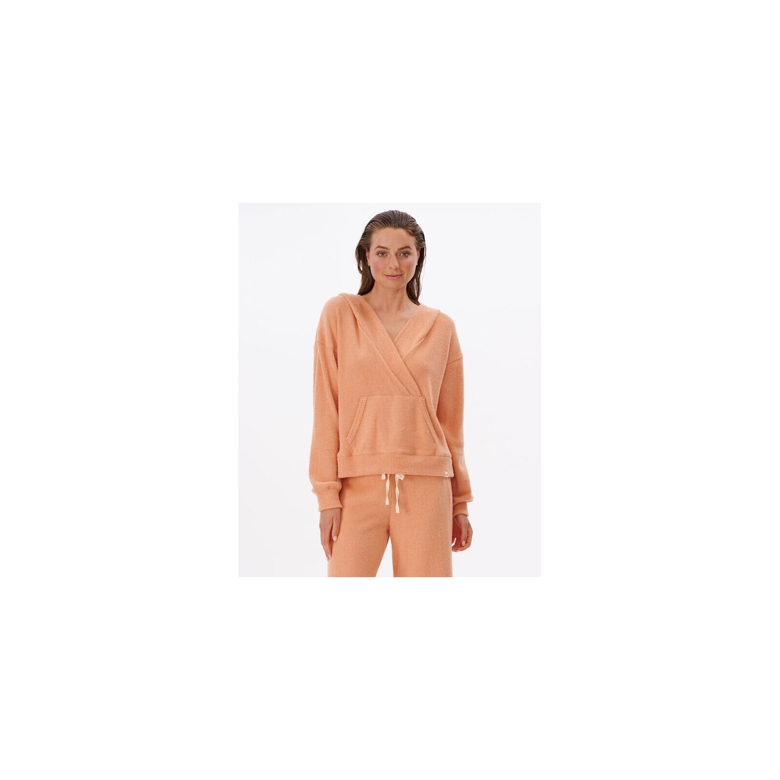 mikina RIP CURL - Cosy V Neck Hood Clay Marle (7107) velikost: XS