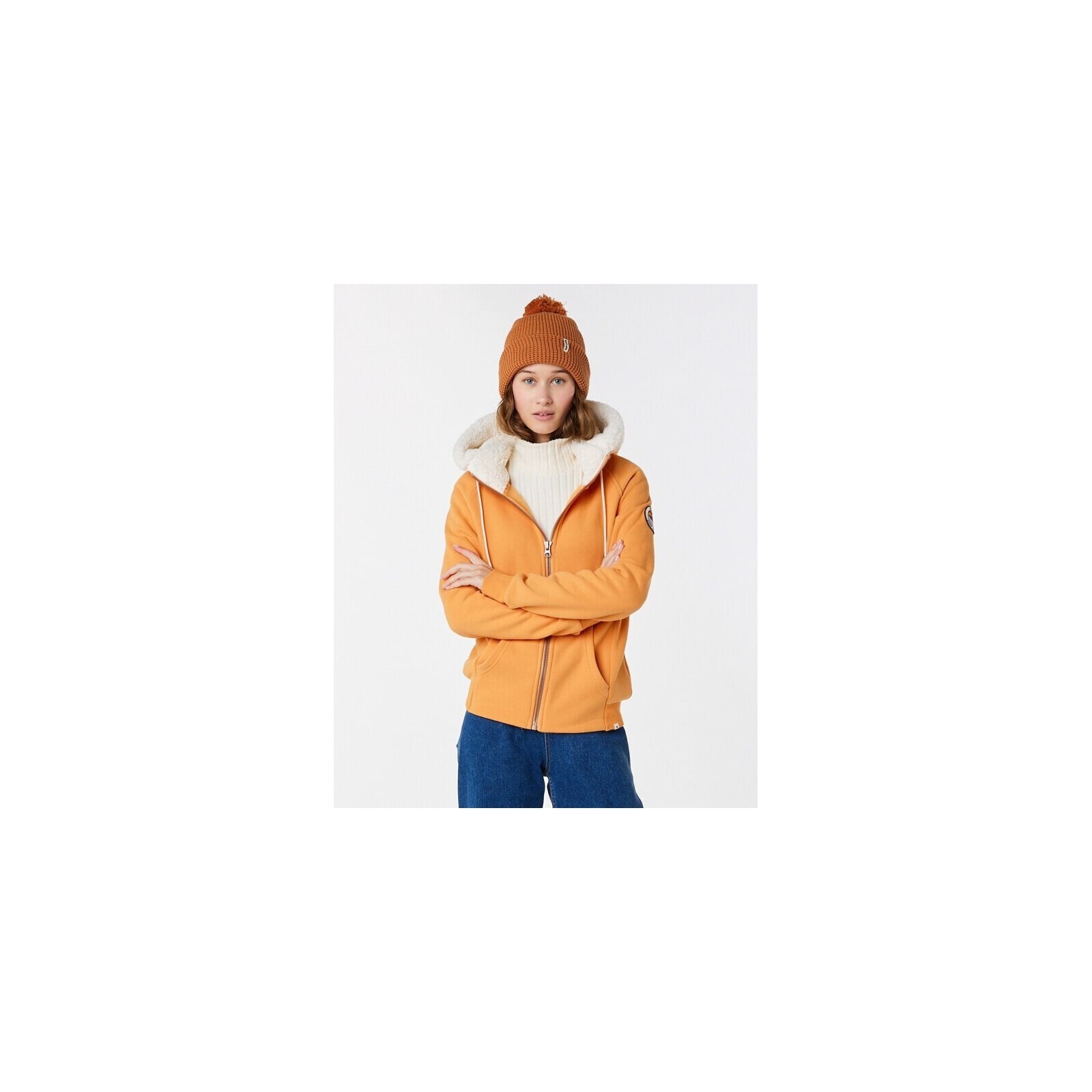 mikina RIP CURL - Velouchi Sherpa Fleece Orange (30)